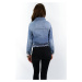 Svetlo modrá dámska džínsová netopierie bunda (5819-K)