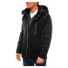 Pánsky kabát s kapucňou C200 - čierna