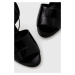 Kožené sandále Calvin Klein GEO STIL SANDAL 90HH čierna farba, HW0HW01462