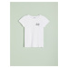 Reserved - Bavlnené tričko s nápisom - Biela