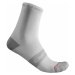 CASTELLI Cyklistické ponožky klasické - SUPERLEGGERA T 12 - biela/šedá