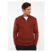 LC Waikiki Zippered High Collar Long Sleeve Men's Knitwear Sweater