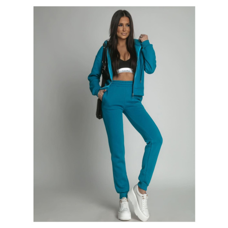 Turquoise women's insulated tracksuit FASARDI