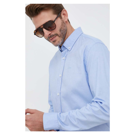 Bavlnená košeľa BOSS pánska, regular, s golierom button-down Hugo Boss