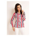 Dámska košeľa A 170 Lila Stripes - Awama vícebarevná