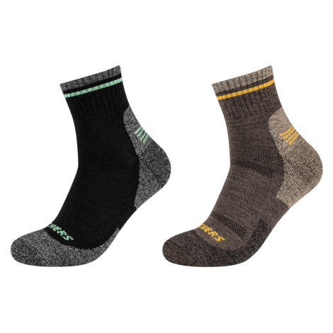 Skechers  2PPK Men Trail Wool Quarter Socks  Športové ponožky Šedá