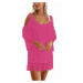 Plážové šaty s čipkou Lyric - ružové