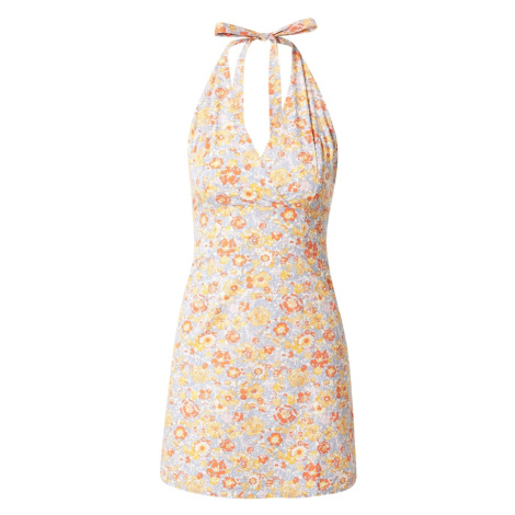 NEON & NYLON Letné šaty 'PRISCILLA'  svetlomodrá / marhuľová / koralová / biela