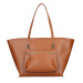 Dámska kožená kabelka Facebag 2v1 - hnedá