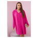 Long shirt with fuchsia viscose