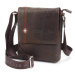 Kožená crossbody taška BHPC Explore M BH-383-25 hnedá 2 L