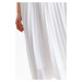 Biela dlhá plisovaná sukňa SSD1727