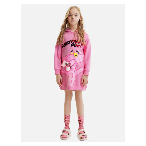 Ružové dievčenské mikinové šaty Desigual Erin