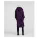 Šaty Karl Lagerfeld Hooded Sweat Dress W/ Peplum Fialová