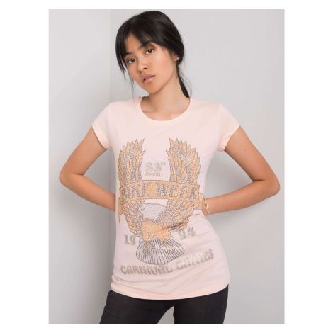 Light pink women's t-shirt with appliqué