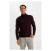 DEFACTO Slim Fit Slim Fit Turtleneck Basic Plain Knitwear Sweater