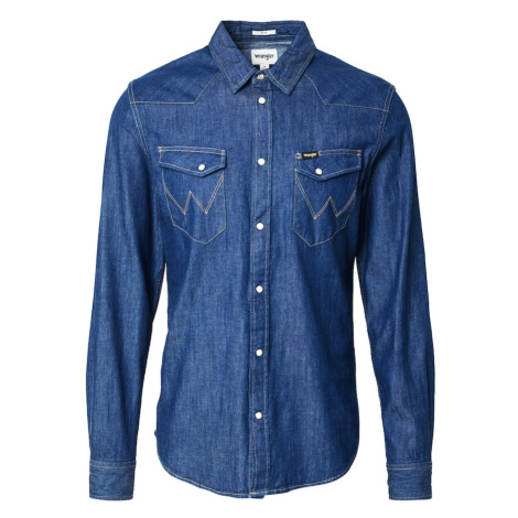 WRANGLER Košeľa &#039;WESTERN&#039;  modrá denim