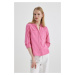 DEFACTO Regular Fit Long Sleeve Linen Look Shirt