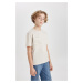 DEFACTO Boys' Crew Neck Printed Short Sleeve T-Shirt