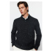 Trendyol Anthracite Regular Fit Buttoned Turtleneck Nopple Knitwear Sweater