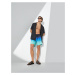 Koton Marine Shorts with Lace-Up Waist, Color Block with Pocket.