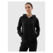Women's Sweatshirt Zipped Hoodie 4F - Black