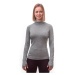 SENSOR MERINO BOLD dámske tričko dl.rukáv roll neck cool gray