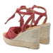 Manebi Espadrilky Hamptons Wedge Espadrilles With Knot W 1.5 WS Bordová