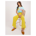 Dark yellow high-waisted Swedish trousers