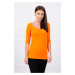 Blouse with round neckline orange neon