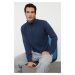 Trendyol Indigo Men's Turtleneck Textured Knitwear Sweater