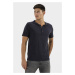 Tričko Camel Active Nos Henley 1/2 Arm Night Blue