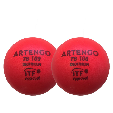 Penová tenisová loptička TB100×2 9 cm červená ARTENGO