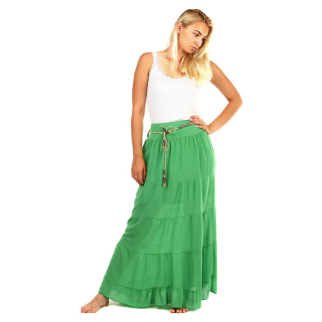 Jednofarebná dlhá dámska maxi sukňa