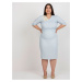 Light blue elegant oversized skirt