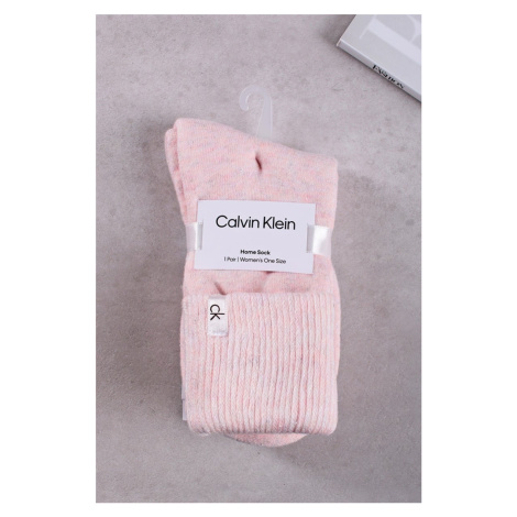 Svetloružové ponožky CK Women Long Sock 1P Home Sock Calvin Klein