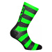 SIX2 Cyklistické ponožky klasické - LUXURY MERINO - čierna/zelená