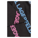 Šaty Karl Lagerfeld Logo Embroidered Dress Čierna