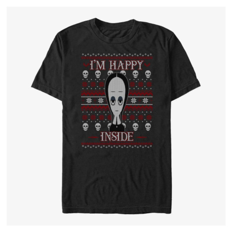 Queens MGM The Addams Family - Happy Inside Unisex T-Shirt Black