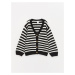 LC Waikiki V Neck Long Sleeve Striped Baby Girl Knitwear Cardigan