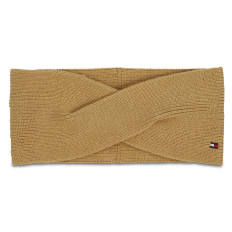 Tommy Hilfiger Textilná čelenka Essential Flag Headband AW0AW15312 Béžová