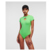 Tričko Karl Lagerfeld Cut Out Logo Jersey Body Summer Green