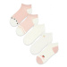 Noviti ST 030 W 01 ecru-růžové Dámské kotníkové ponožky