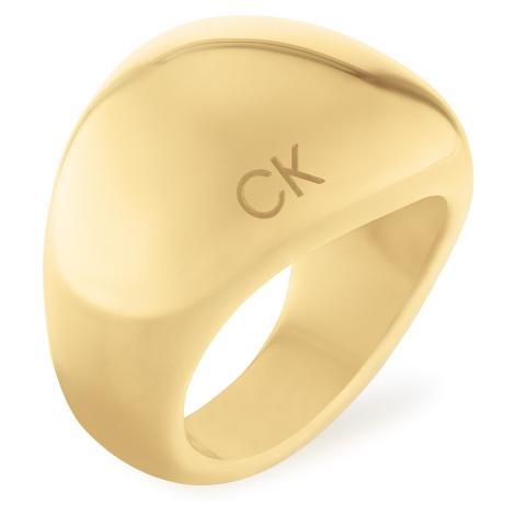 Calvin Klein Masívny pozlátený prsteň Trends 35000441 56 mm