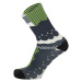 SANTINI Cyklistické ponožky klasické - OPTIC - biela/svetlo zelená/šedá