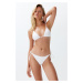 Trendyol White Triangle Tie Premium Fabric Regular Bikini Set