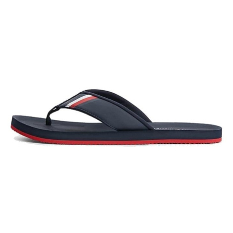 Tommy Hilfiger Šľapky - COMFORTABLE PADDED BEACH SANDAL modré