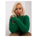 Navy green women's plus size sweater with buttons