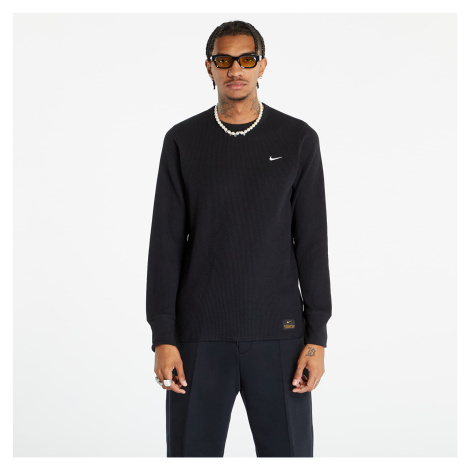 Tričko Nike LifeLong-Sleeve Heavyweight Waffle Top Black/ Black/ White