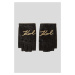 Kožené rukavice Karl Lagerfeld dámske, čierna farba
